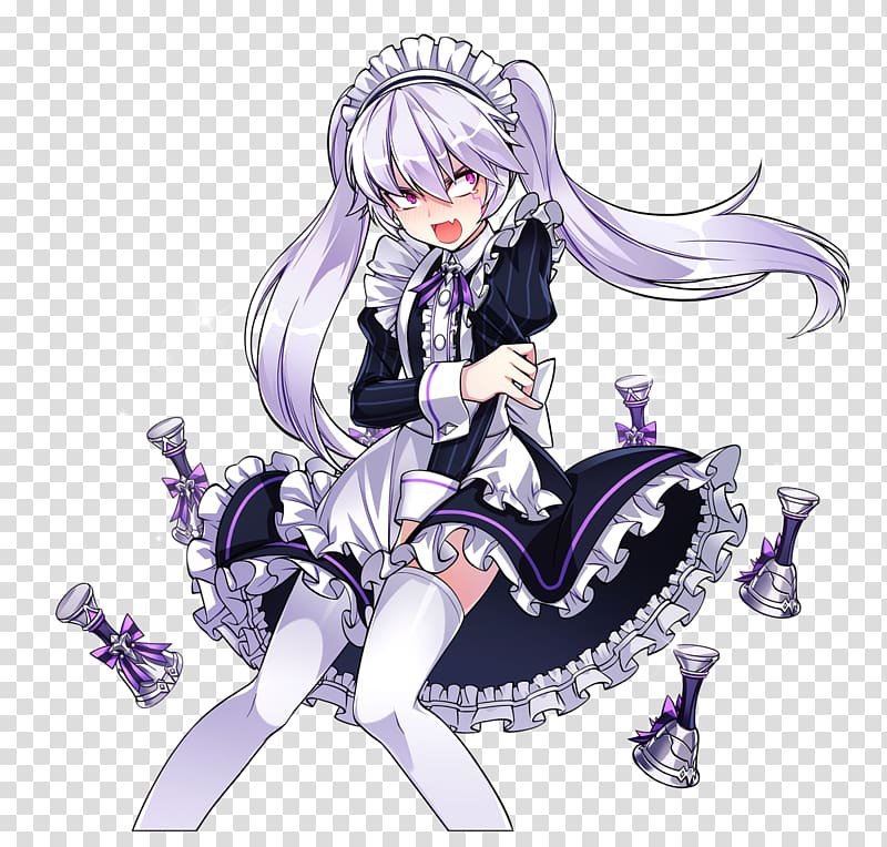 Elsword Elesis Maid Closers Game, Crossdressing transparent background PNG clipart