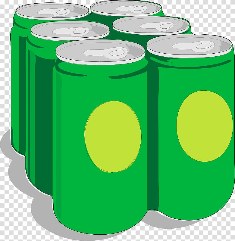 Fizzy Drinks Coca-Cola Beer Sprite, Six bottles of green drink bottle cartoon transparent background PNG clipart