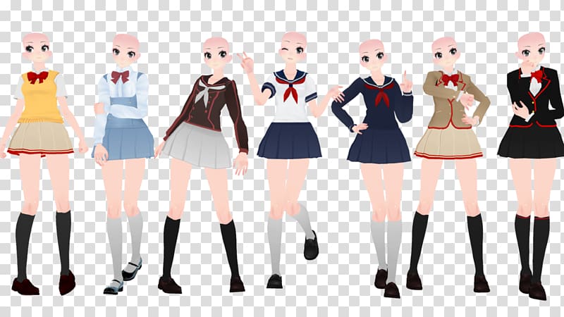 Yandere Simulator School Uniform The Sims 4 Video Game Anime Transparent Background Png Clipart Hiclipart - anime girl school suit roblox