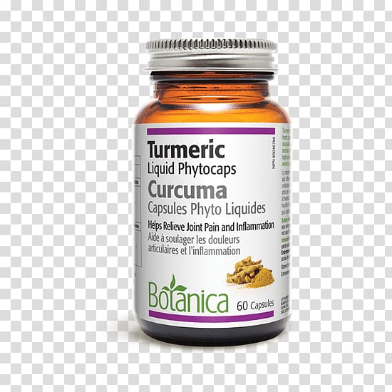 Dietary supplement Botanica Turmeric Liquid Phytocaps, 60 Caps Capsule Herb, transparent background PNG clipart