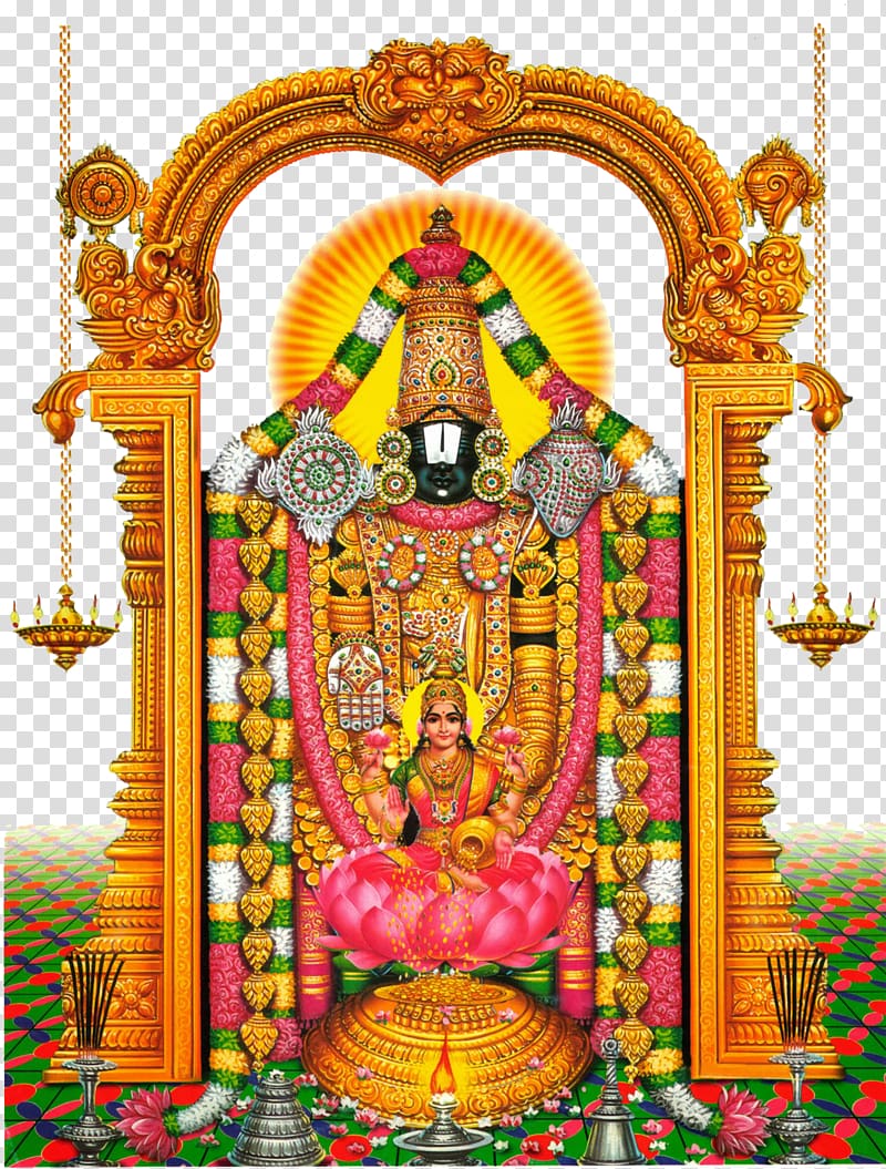 Hindu deity poster, Tirumala Venkateswara Temple Ganesha Deity, Venkateswara transparent background PNG clipart