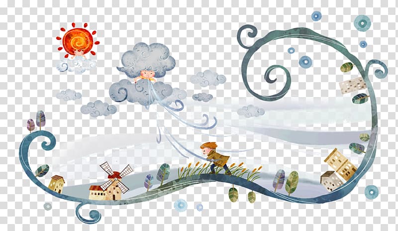 Hail Weather Cloud Thunderstorm, Hand-painted squally weather transparent background PNG clipart