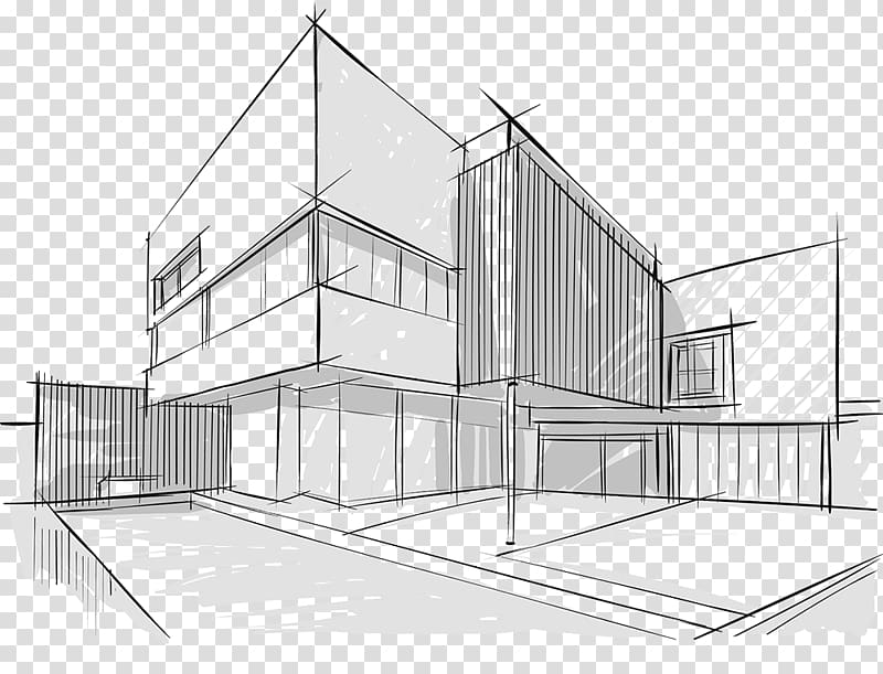 Architecture Sketch Drawing Buildingcity Stock Vector (Royalty Free)  179448734 | Shutterstock