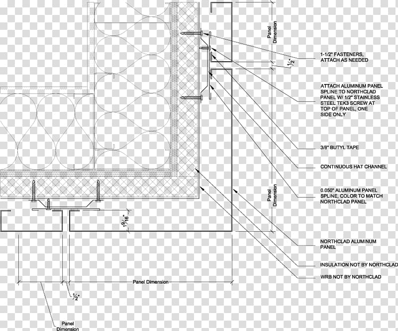 Rainscreen Facade Cladding Architectural engineering Drawing, corner arc transparent background PNG clipart