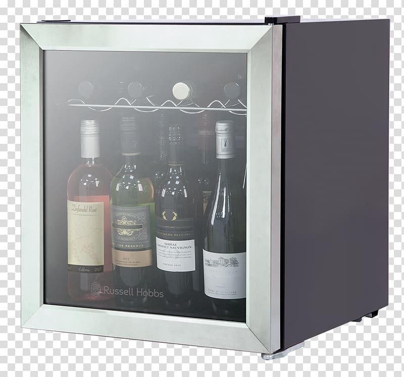 Wine cooler Liqueur Refrigerator, stainless steel door transparent background PNG clipart