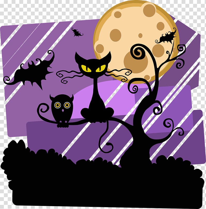 Black cat Sphynx cat Silhouette , coruja transparent background PNG clipart
