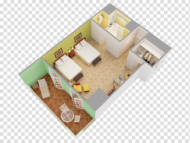 3D floor plan Room, house transparent background PNG clipart