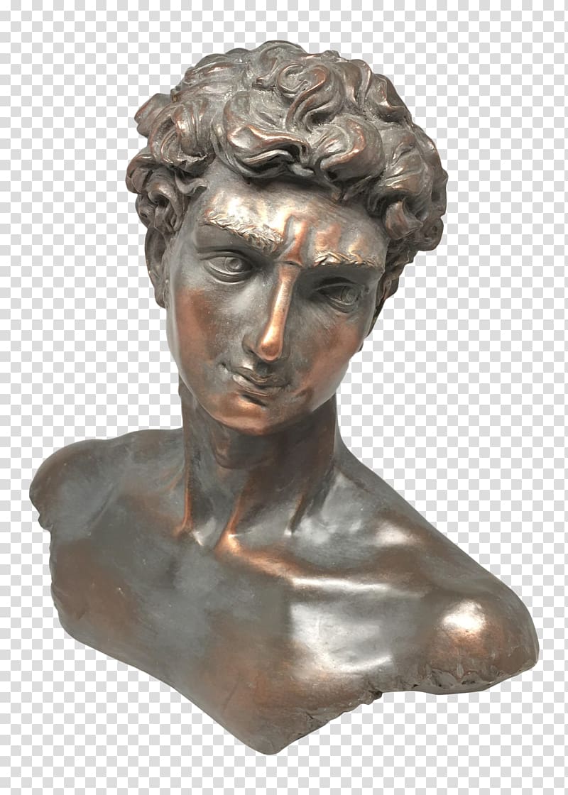 Bronze sculpture Neoclassicism Bust, ROMAN STATUE transparent background PNG clipart