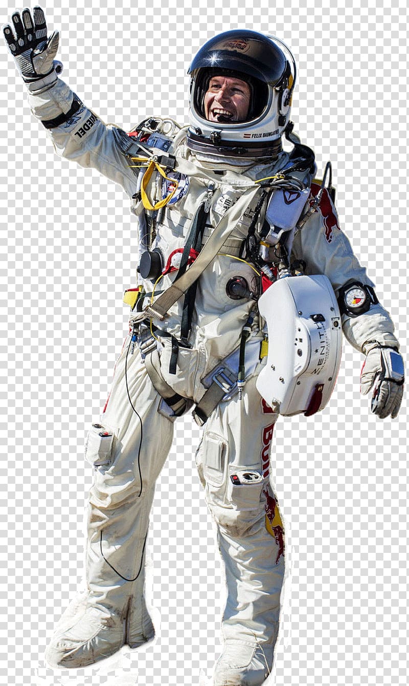 Free fall Red Bull Stratos Physics Clipping path, astronaut transparent background PNG clipart