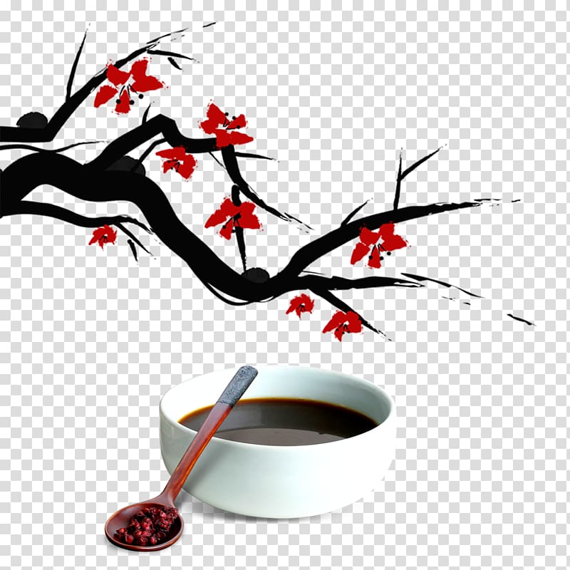 Mooncake Mid-Autumn Festival, Plum flower transparent background PNG clipart