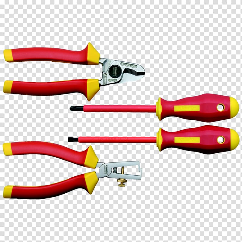 Diagonal pliers VDE e.V. Hand tool Screwdriver, screwdriver transparent background PNG clipart