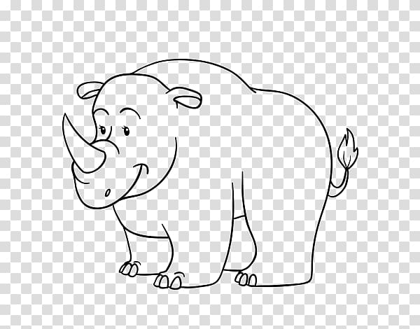 Rhinoceros Hippopotamus Indian elephant Drawing , rinoceronte transparent background PNG clipart