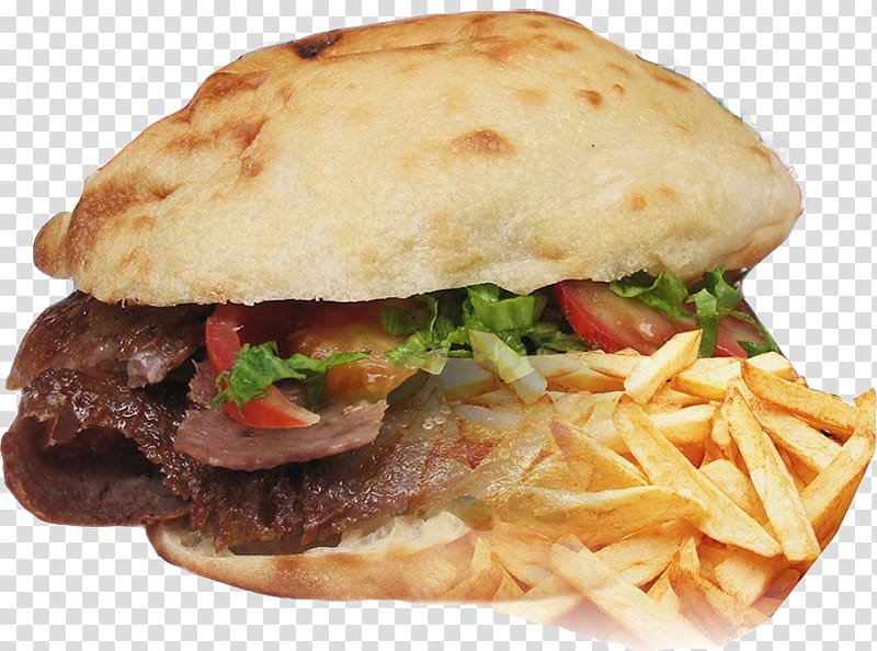 French fries Doner kebab İskender kebap Mediterranean cuisine, chicken transparent background PNG clipart