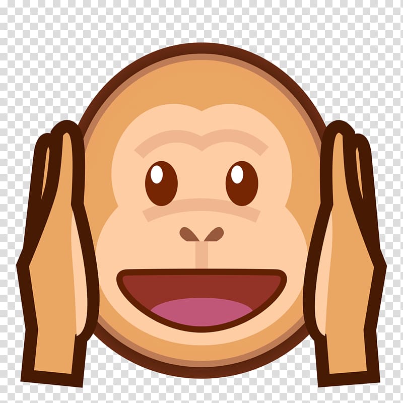 Three wise monkeys Emoji YouTube, monkey transparent background PNG clipart
