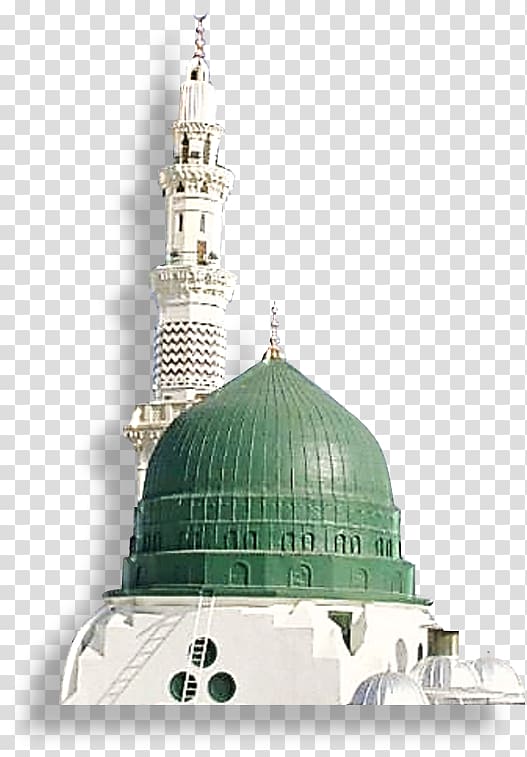 green and white mosque art, Medina Mosque Art, masjid transparent background PNG clipart