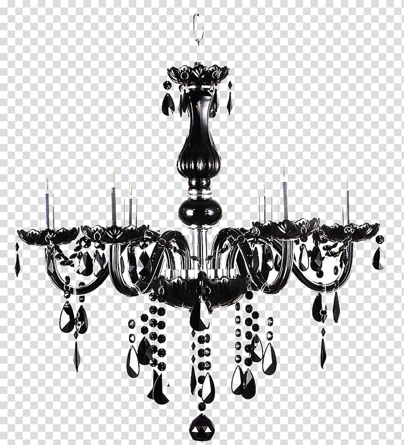 Europe Black and white, Black crystal lamp in kind promotion transparent background PNG clipart