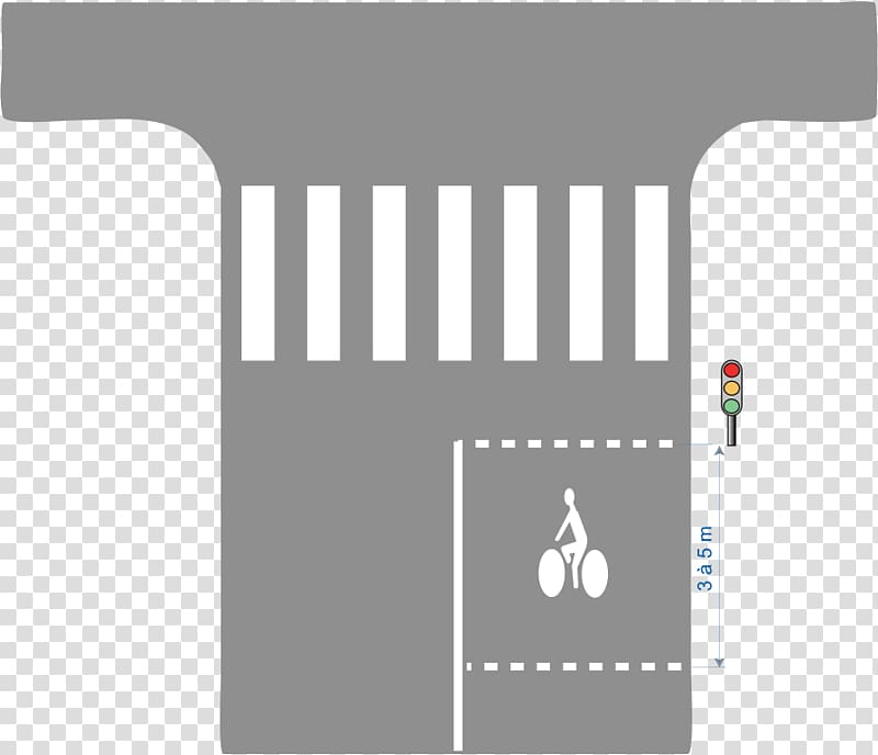 Marquage d\'un stop en France Advanced stop line Ligne d\'effet de feux en France Bicycle Road surface marking, Bicycle transparent background PNG clipart
