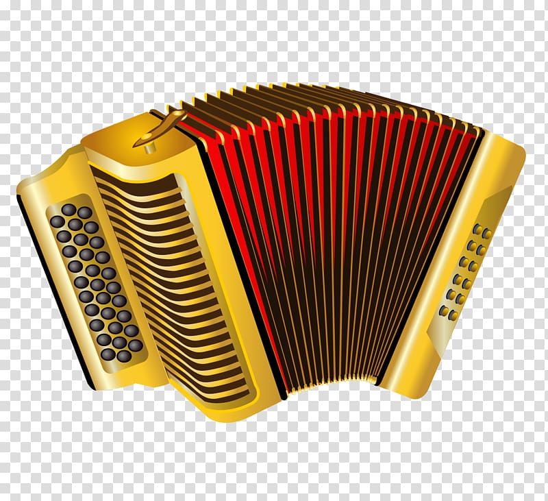 Accordion Musical instrument, red accordion transparent background PNG clipart