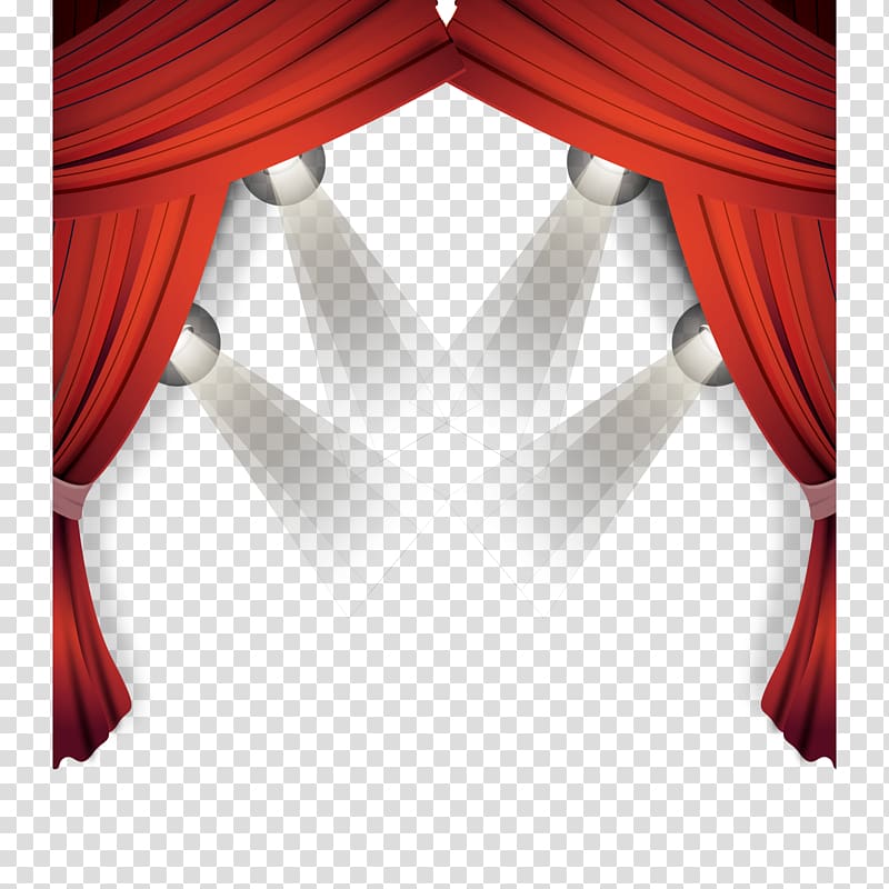 red curtain , Light Stage Curtain Euclidean Red, red stage curtains transparent background PNG clipart