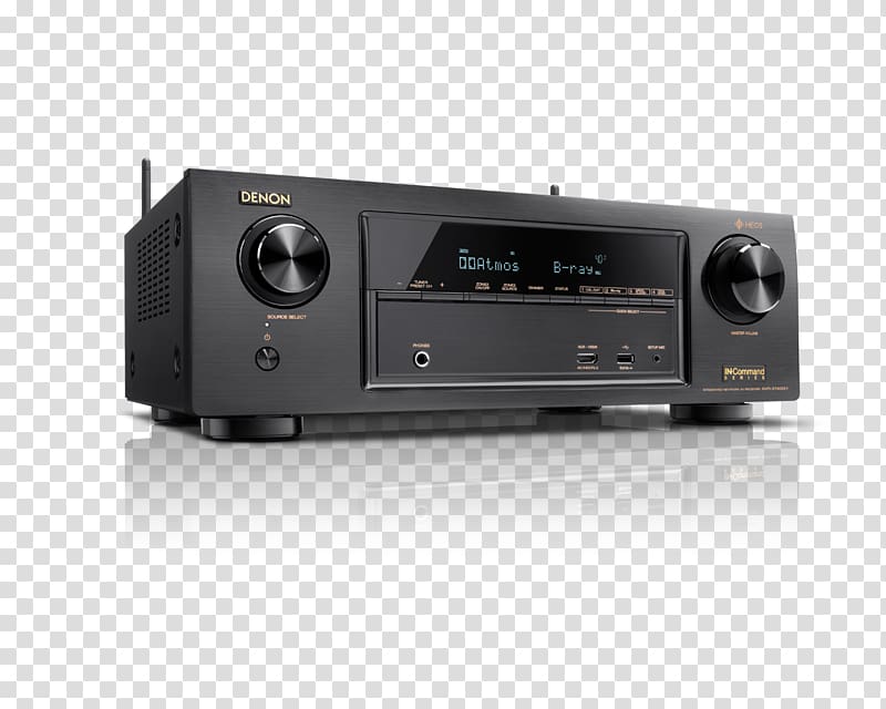 AV receiver Denon Dolby Atmos Audio 4K resolution, others transparent background PNG clipart
