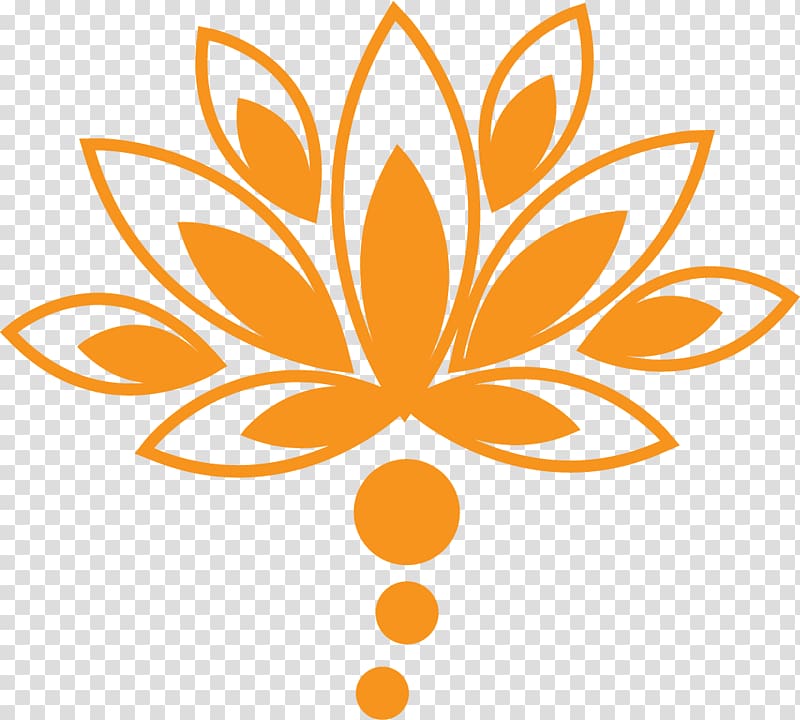 Nelumbo nucifera Euclidean Line Illustration, Orange lotus transparent background PNG clipart