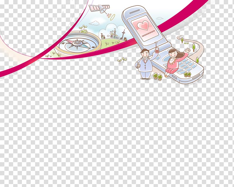 Web template Web page Cartoon, The characters on the phone transparent background PNG clipart