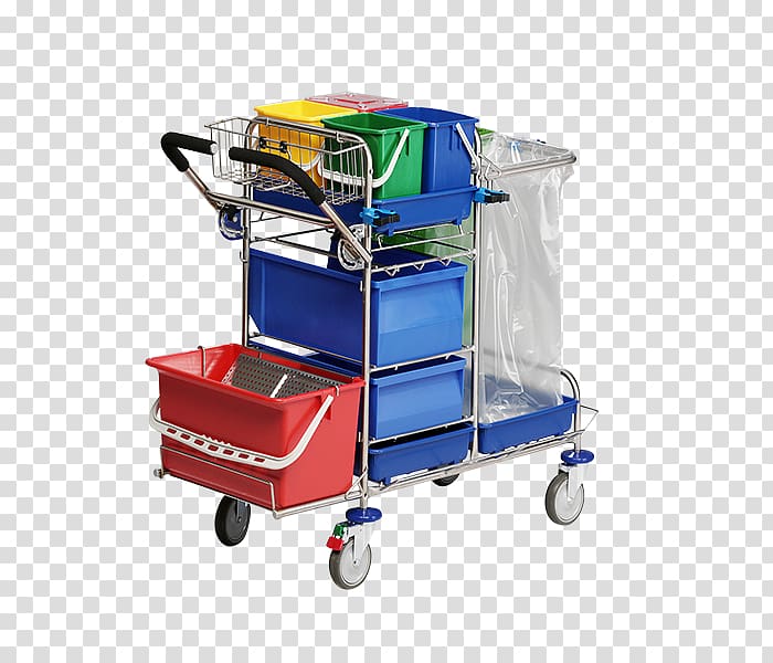 Mop bucket cart Product Price Cleaning, vis with green back transparent background PNG clipart