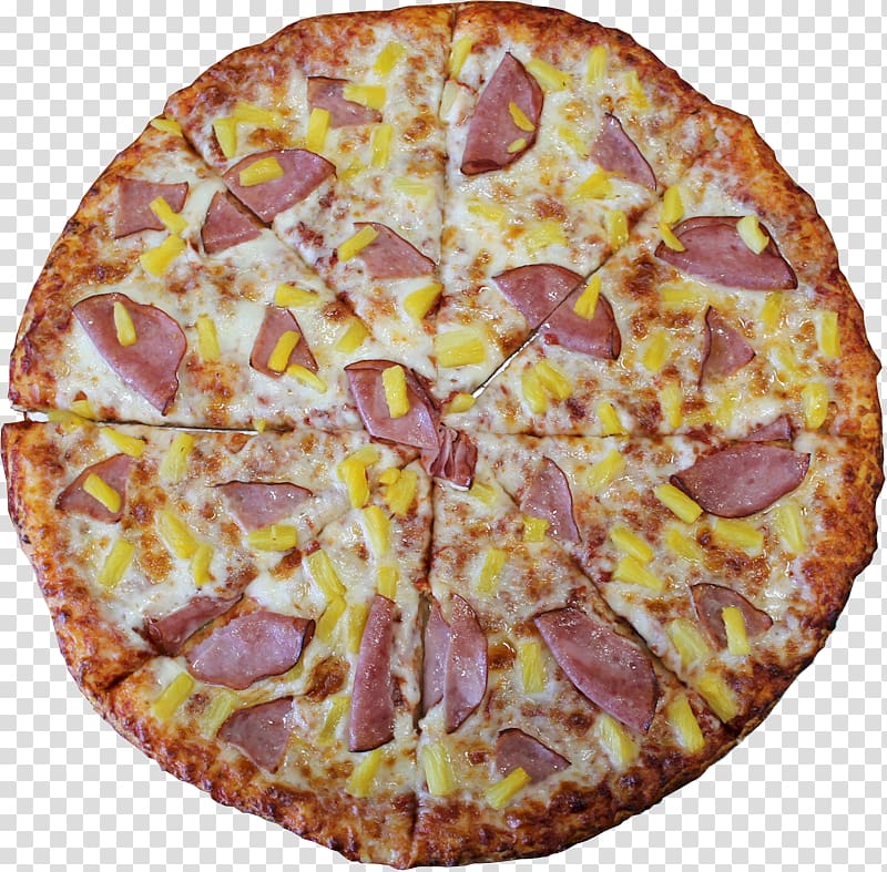 California-style pizza Sicilian pizza Hawaiian pizza Ham, pizza transparent background PNG clipart