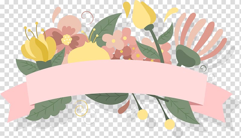 Flower Pattern, Plants floral decorations streamers transparent background PNG clipart