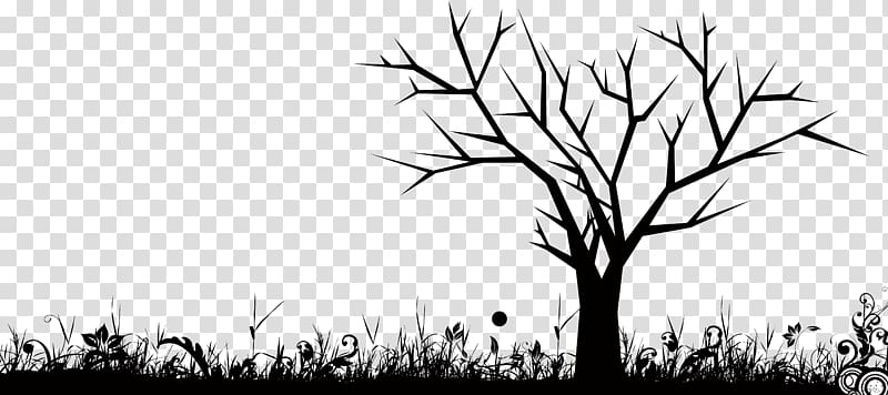 field weed trees silhouette transparent background PNG clipart