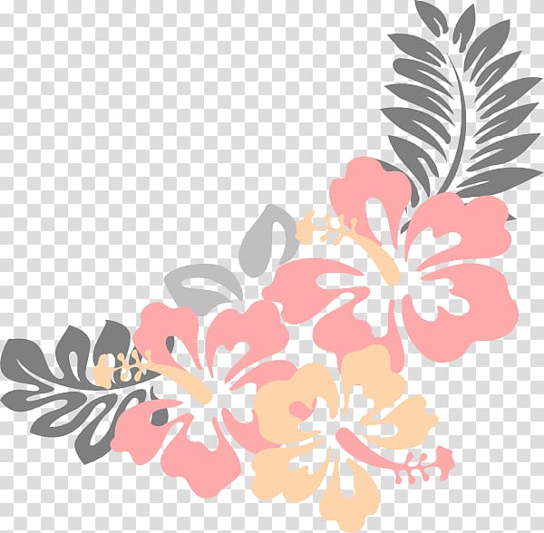 pink and white flowers illustration, Hawaiian hibiscus Computer Icons , Hawaii flower transparent background PNG clipart