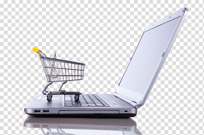 gray shopping cart on gray laptop computer art illustration, Web development Online shopping E-commerce, shopping cart transparent background PNG clipart