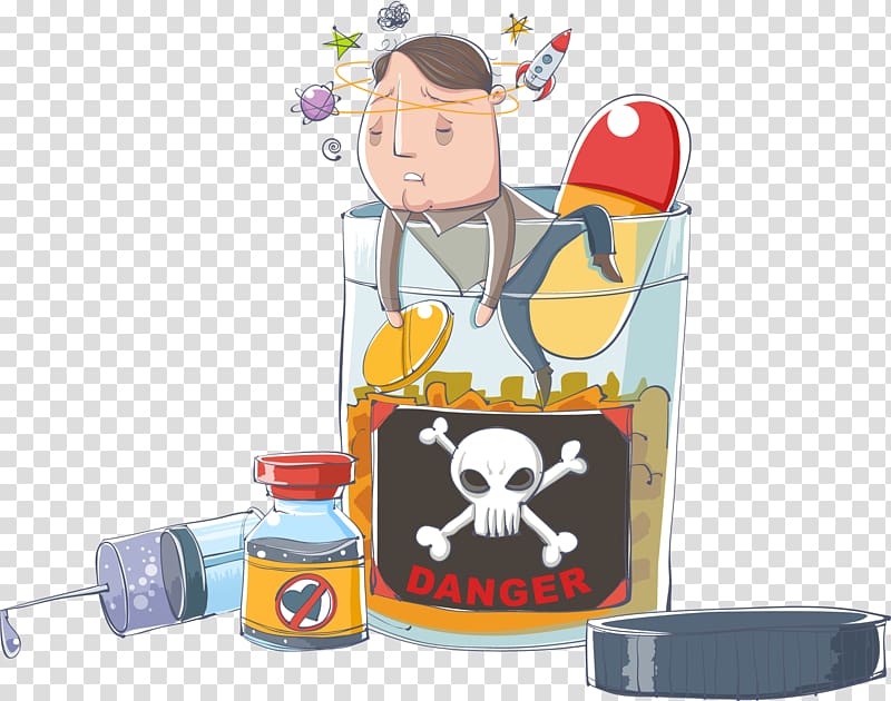 man with drugs illustration, Prohibition of drugs Substance dependence Addiction Tramadol, The man in the cup transparent background PNG clipart
