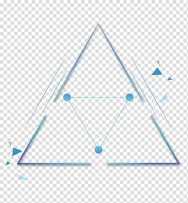 blue triangle illustration, Triangle Geometry Euclidean Trigonometry, Geometric triangle transparent background PNG clipart