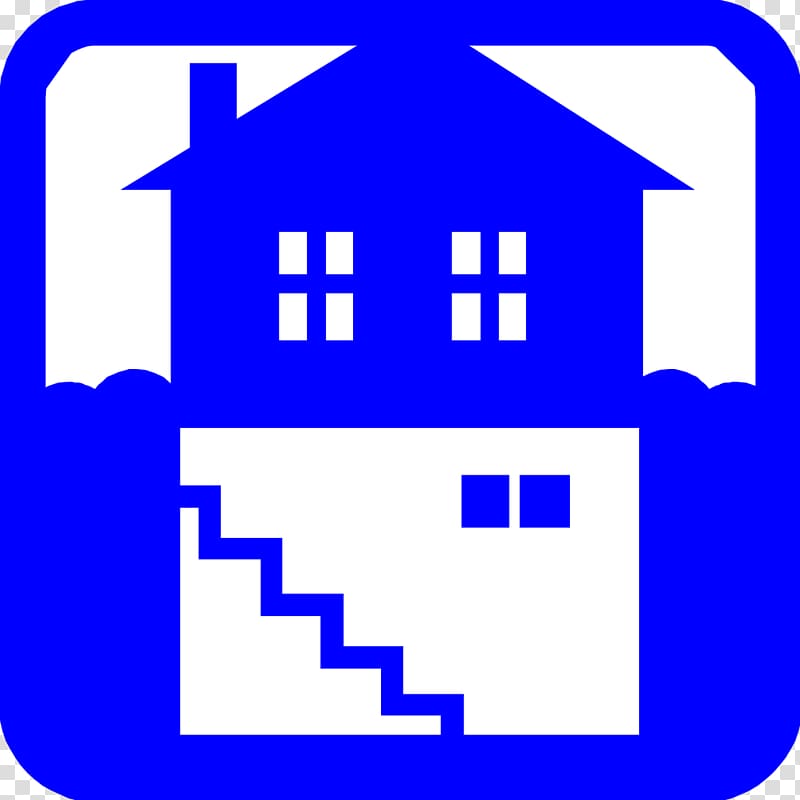 Basement House , House Blue transparent background PNG clipart