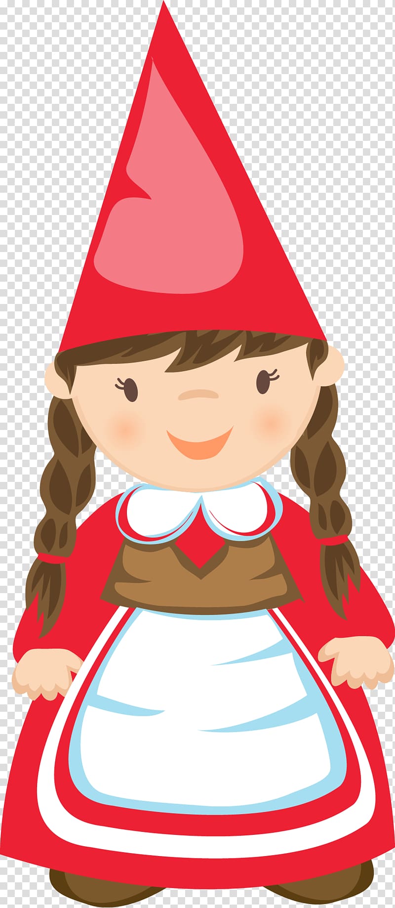 Garden gnome , cute girl transparent background PNG clipart