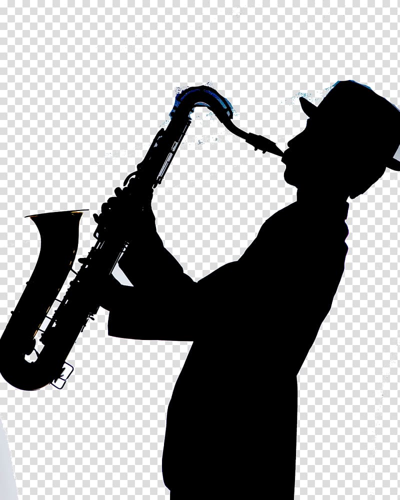 saxophone silhouette transparent background PNG clipart