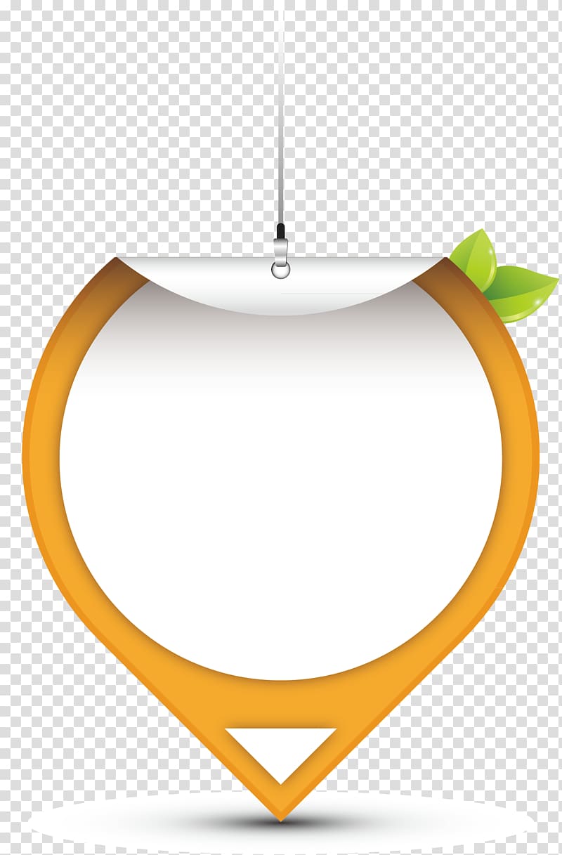 round yellow and white illustration, Text box Orange Icon, Orange Box transparent background PNG clipart