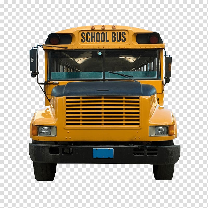 yellow school bus, Front School Bus transparent background PNG clipart