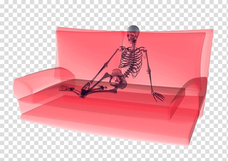 Couch Human skeleton, Creative seat on the couch Skeleton transparent background PNG clipart
