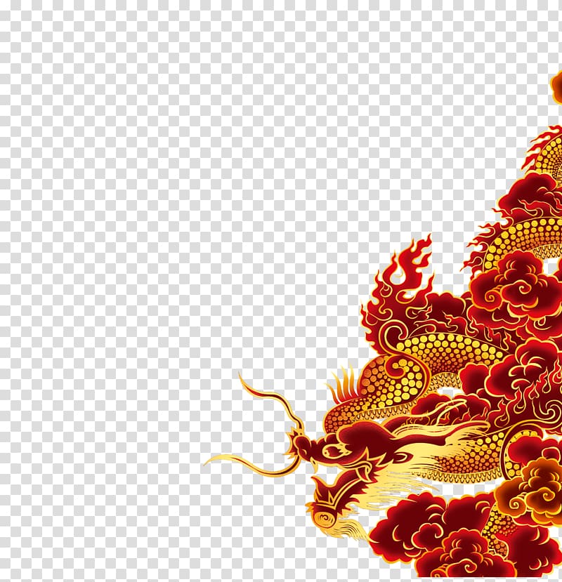 China Mooncake Chinese dragon Festival, Chinese dragon pattern design material transparent background PNG clipart