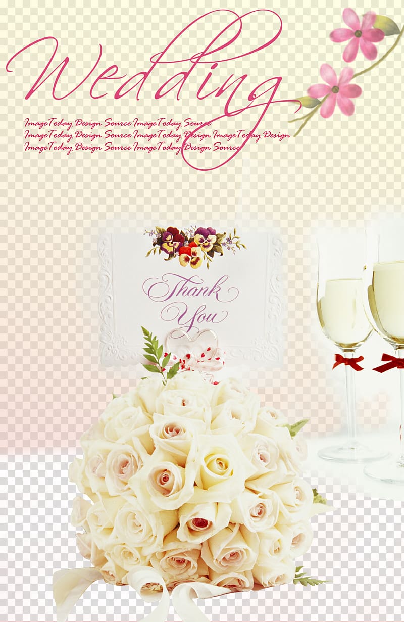 Wedding invitation Flower bouquet Bride Convite, Elegant wedding transparent background PNG clipart