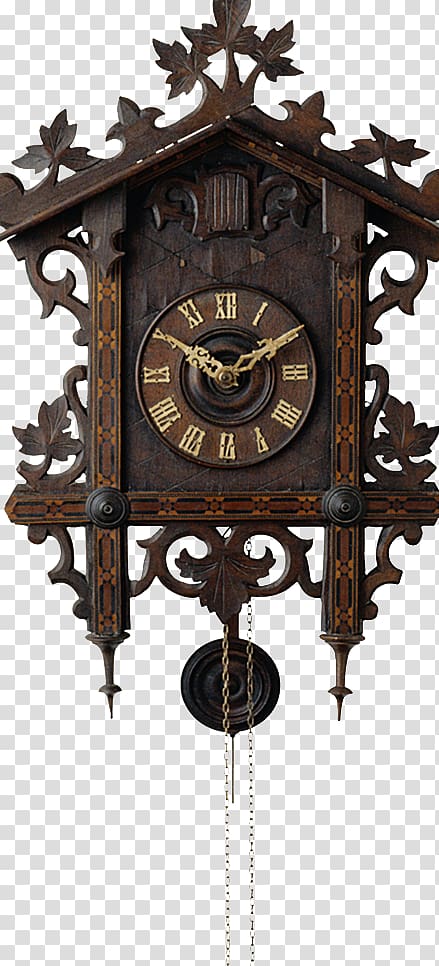 Cuckoo clock Antique , European clock design material transparent background PNG clipart
