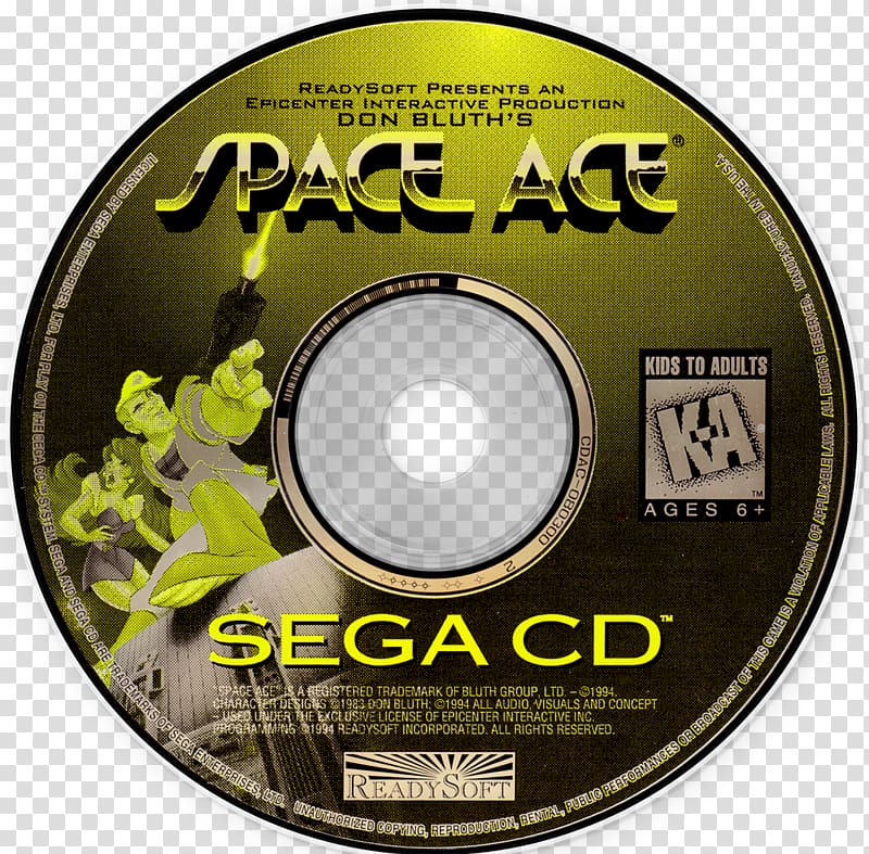 Space Ace Sega CD Super Nintendo Entertainment System LaserDisc Compact disc, hard disc transparent background PNG clipart