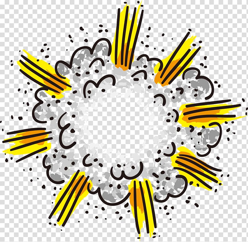yellow and black smoke , Explosion , cloud comics explosion transparent background PNG clipart
