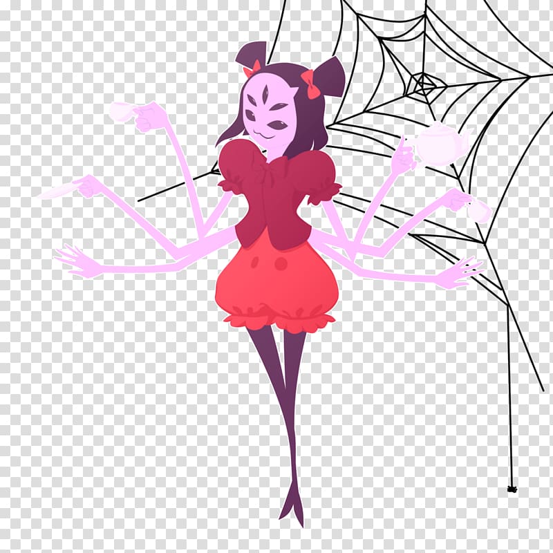 Undertale Spider Little Miss Muffet Illustration, Spider web illustration transparent background PNG clipart