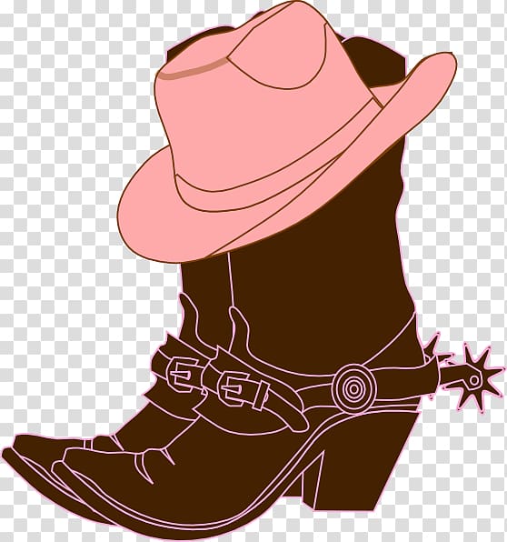 Cowboy boot Cowboy hat , Cowgirl Pinup transparent background PNG clipart