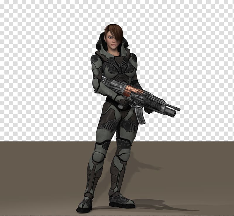 Soldier Mercenary Gun, 3D girls transparent background PNG clipart