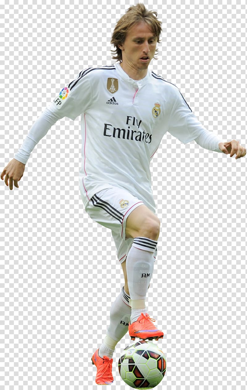 man wearing white jersey playing soccer, Luka Modrić Croatia national football team Real Madrid C.F. Pro Evolution Soccer 6 Football player, luka modric transparent background PNG clipart