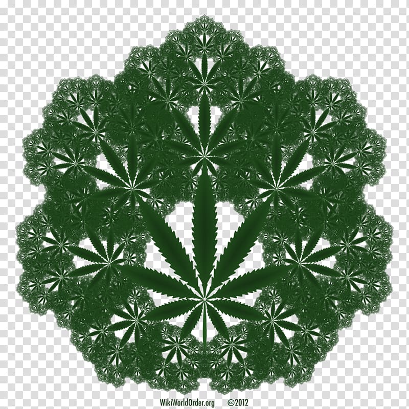 Cannabis Fractal art Hemp Endocannabinoid system, pot leaf transparent background PNG clipart